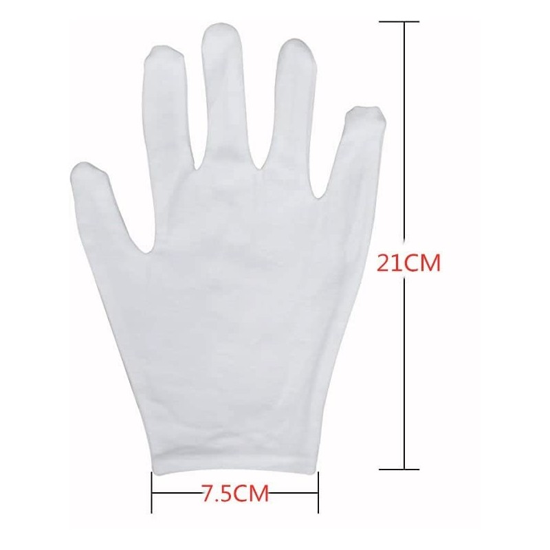 5 Pairs Cotton Gloves Large Size Work Gloves Coin Gloves