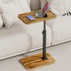 ZUJJAFY Tv Tray Table, Adjustable Height C Shaped End Side
