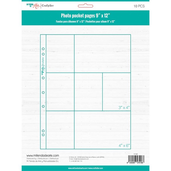 Craftelier - Clear Plastic Photo Album Sleeves with 7 B