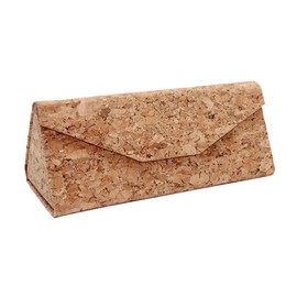 boshiho ECO-Friendly Natural Cork Sunglasses Box Foldable Triangle Sun Glasses Case Eyeglass Holder Case Jewelry Box Case (Cork)