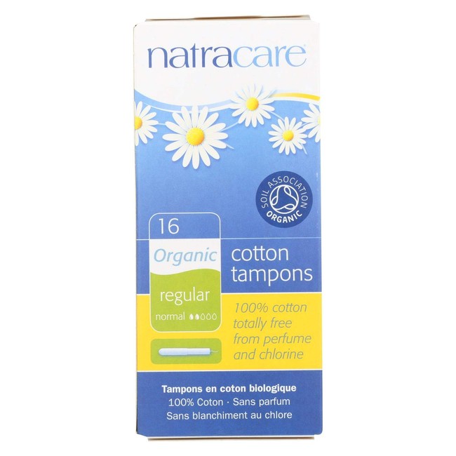 Natracare 100% Organic Cotton Tampons Regular w/applicator - 16 Tampons