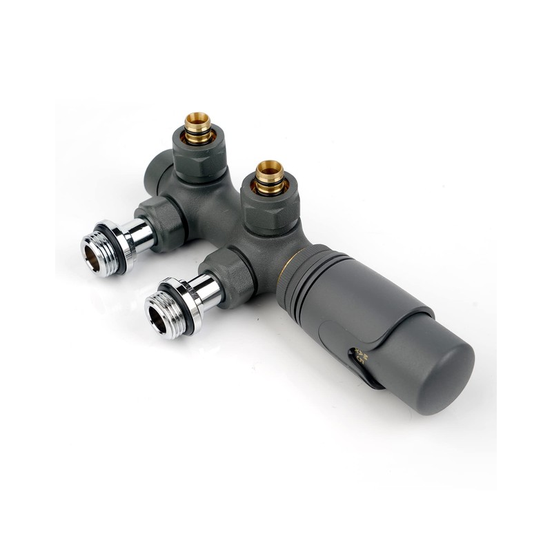 S SIENOC H-valve connection set, centre connection/radiator valves, thermostat for