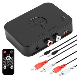 M2R Bluetooth 6.0 Receiver Adapter - Audio Streaming for Home Stereo, Speakers, Amplifiers with Low Latency - Supports RCA/AUX/USB Output, Hi-Fi Sound Quality