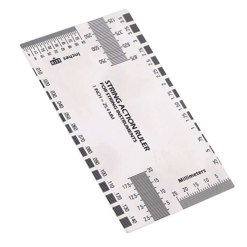 String Action Ruler Stainless Steel Height Gauge Replacement Guitar Repairing