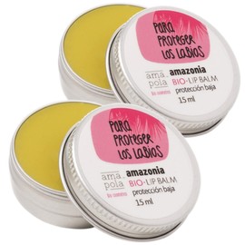 AMAPOLA BIO-COSMETICS Solar-Lippenbalsam LSF 10, sensibler Lippenschutz, ökologische und vegane Inhaltsstoffe, klar, 15 ml, 2er-Pack