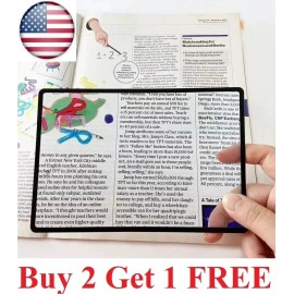 Ameribox Reading Loupe Magnifying Glass 3X Book Page Magnifier Glass Lens US Seller