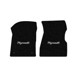 Lloyd Mats Custom-Fit Carpeted Floor Mats Premium Luxury Car Floor Liners for Plymouth Duster 1970-1976 Black - Silver Plymouth (2PC, Black)