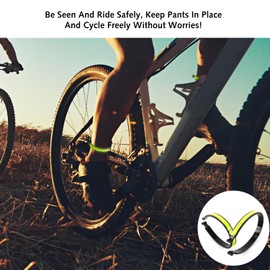 Ezranova Trouser Clips, Powerful Reflective Bands for Bicycle Safety, Lightweight, Durable, and One Size Fits All, Ideal Bike Accessories for Men, Ensures Visibility and Comfort for Safer Rides