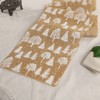 Table Runner Natural Woven Jute Winter Forest Printed 2.2m Decorative