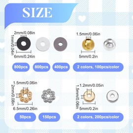 SOFPLATE 1 Box 2800Pcs Black and White Clay Beads Kit 6mm Friendship Bracelet Making Kits Disc Heishi Flat Round Gold Silver Flower Spacer Beads for Jewelry Bracelets Making Accessories DIY Crafts