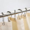 Shower Curtain Hooks Rings, Rustproof Stainless Steel Double Sliding Shower