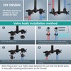 Aolemi Outdoor Shower Kit,8 Inch Rain Head and Handheld,Matte Black