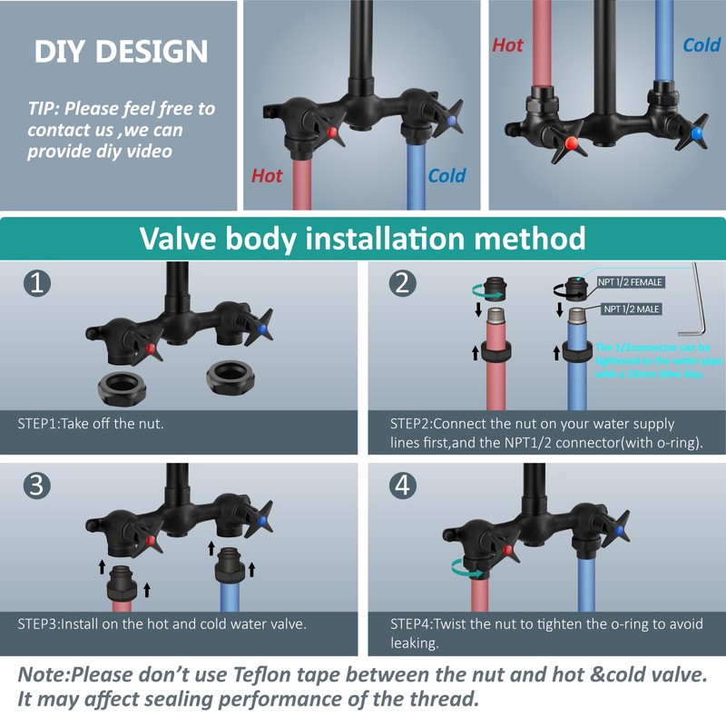 Aolemi Outdoor Shower Kit,8 Inch Rain Head and Handheld,Matte Black