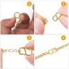 Luabue 10Pcs S-Shape Double Opening Lobster Clasps, Gold Necklace Shortener
