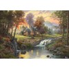 Schmidt Spiele 58445 - Thomas Kinkade, Holzhaus am Bach, 1.000