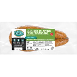 Pederson's Farms Uncured Jalapeno Smoked Sausage, 4 Packages (14 Ounces Each) Spicy Flavorful Kick, Humanely Raised, Quick Meals