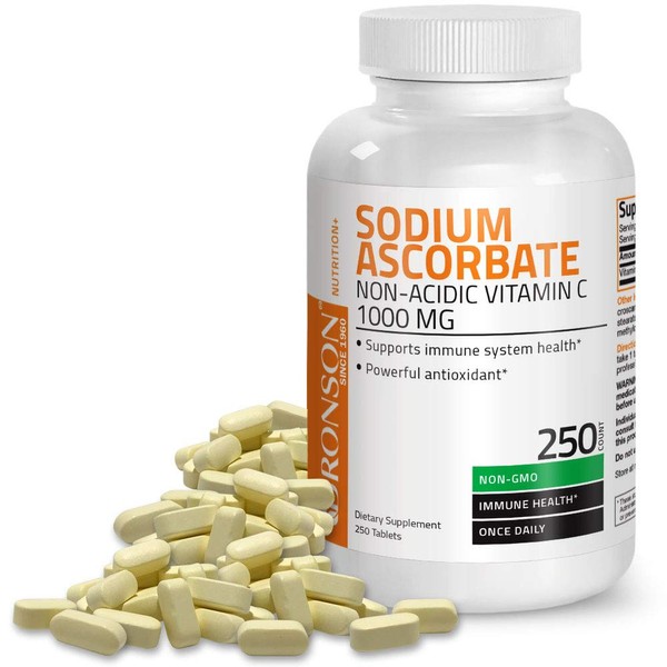 Sodium Ascorbate Non Acidic Vitamin C 1000 Mg Tablets -