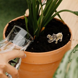 POPETPOP Brass Hippo Figurine Vintage Hippo Statue Chinese Feng Shui Animal Sculpture for Home Decoration Wealth and Good Luck Charm