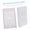 Mipcase 4Pcs Childproof Socket Covers French Style Outlet Plug Protectors