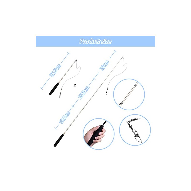 Juguetes Interactivos De Plumas para Gatos, Varita De Gato Retráctil,