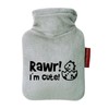 Huuraa Taschenwärmer Baby Dino I`m Cute Geschenk 0,2 Liter Grey