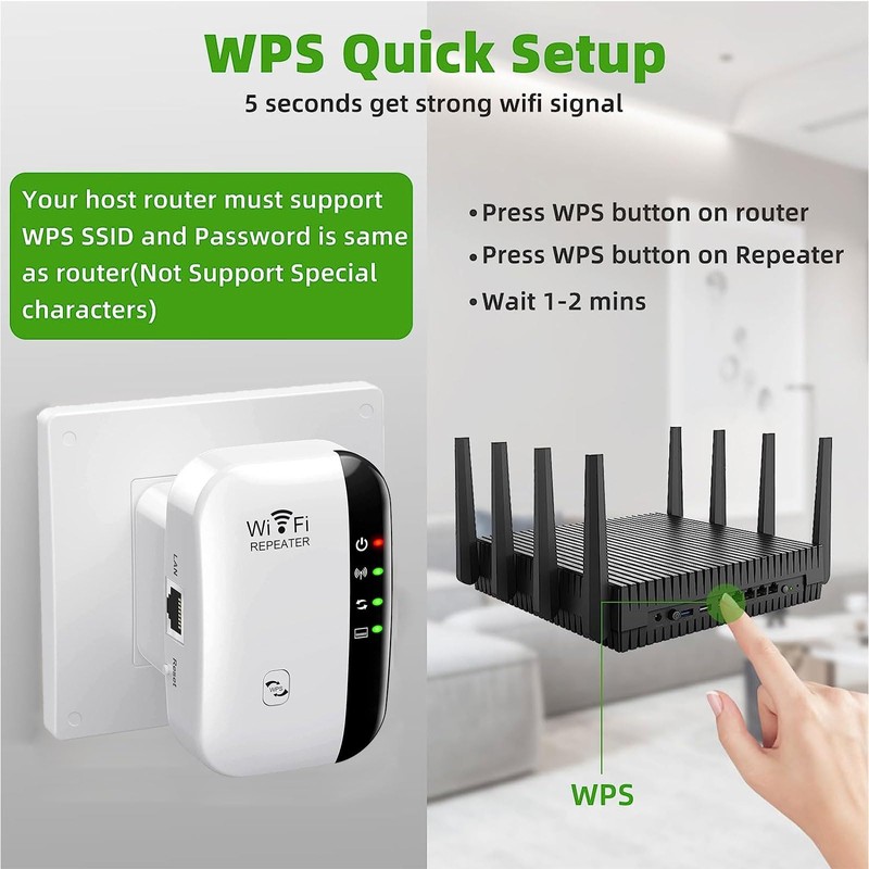 AnnuoYi WiFi Extender,WiFi Repeater,Signal Booster Up to 3000sq Ft and