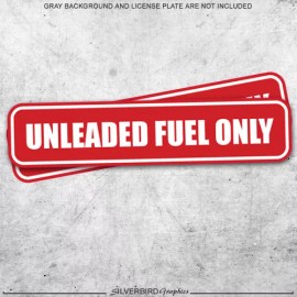 Silverbird Graphics Unleaded Fuel Only sticker decal tank vehicle oil label vinyl gas can diesel - 2