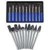 10pcs Tungsten Carbide Steel Rotary Files Burr Set 3mm Shank
