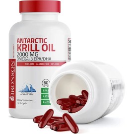 Suplemento En Cápsula Bronson Suplemento Antarctic Krill Oil Ácidos Grasos Esenciales En Botella De 0l 120 Un