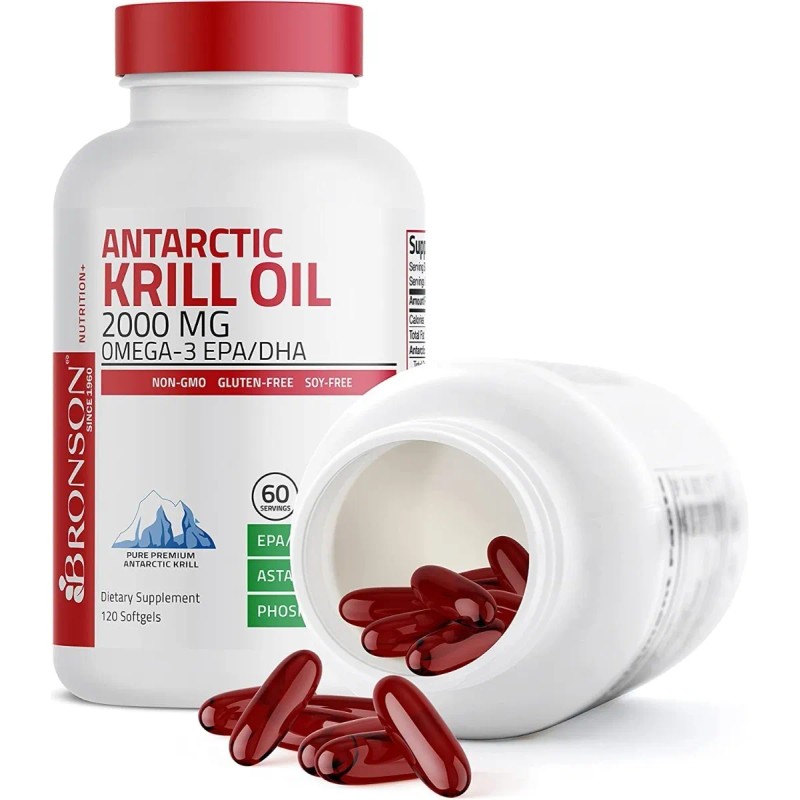 Suplemento En Cápsula Bronson Suplemento Antarctic Krill Oil Ácidos Grasos