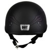 Hot Leathers HLT70 Purple Butterfly Glossy Black DOT Motorcycle Half