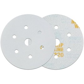 INDASA RHYNOGRIP White Line 150 mm Velcro Sanding Discs with 6 Holes 6H / Pack of 50 - Eccentric Discs (Grit: P120)