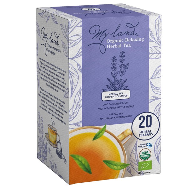 My Land Organic Greek Mountain Tea Bags - with Chamomile