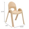 Children’s Factory Value Stack 13" Child Chair, Natural Tan, 2