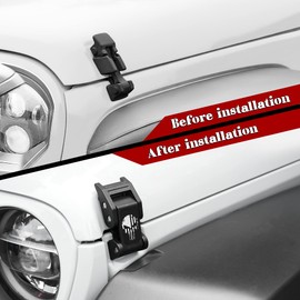 Seven Sparta Hood Latches Aluminum Hood Catch Compatible with Jeep Wrangler JK/JKU 2007-2017, JL/JLU 2018-2022 & Jeep Gladiator 2020-2022, 1 Pair (Skull)