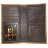 Custom Ariat Shriner Long Gator Print Leather Wallet