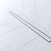 Hydroware Linear Shower Drain with Tile Insert Grate, Stainless Steel