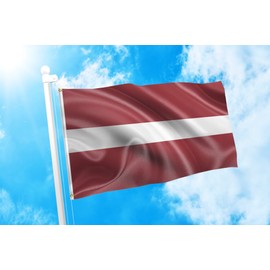 DMSE Latvia Flag 2X3Ft Foot 100% Polyester 100D Flag