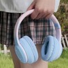 Bluetooth Headphone Heavy Bass Noise Cancelling Foldable Gradient Color Wireless