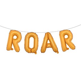 Roar RAWR Dinosaur Tyrannosaurus Animal Balloons for Birthday Party Baby Shower Decoration Kit Inflatable Party Supplies Decorations Gift Kids and Adults (ROAR Orange)