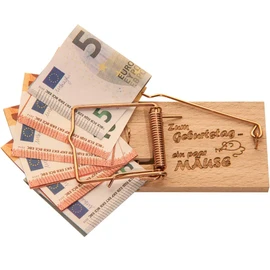 Spruchreif premium quality 100% emotional mouse trap, money trap, funny gift for Christmas, wedding, birthday, money gifts mouse trap with sayings (German language)