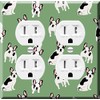 Double Duplex Outlet Cover Wall Plate - Cute French Bulldog