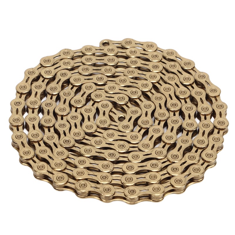 Mountain Bike Chain 10 Speed High Carbon Steel Gold Hollow