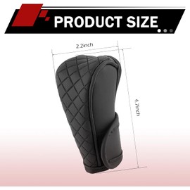 Funda para palanca de cambios de coche, piel mejorada, protector de palanca de cambios de coche, suave y transpirable, diseño de transmisión de mango de cambio automático, universal para la