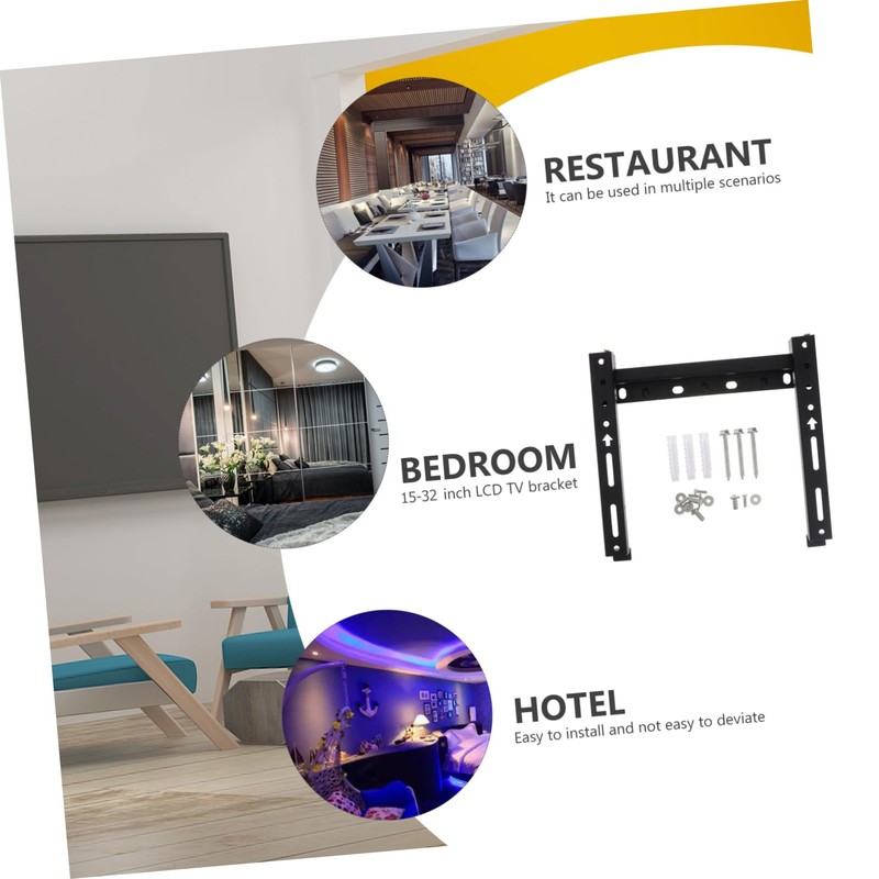 LABRIMP Fixed Tv Wall Mount Bracket Simple Installation Tv Wall