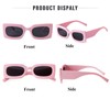 JUDOO Retro Rectangle Sunglasses for Women Fashion Oval Lenses Pink