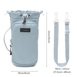 SEPWIK Water Bottle Carrier Bag with Phone Pocket 40oz Water Bottle Holder Pouch with Adjustable Strap Water Bottle Sleeve for Walking Hiking Camping Gym Scandihome Series