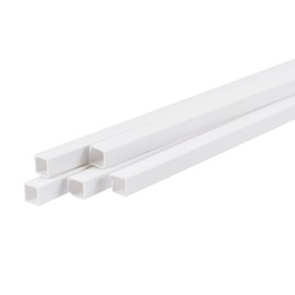 MECCANIXITY Plastic Model Tube ABS Square Tube 1/4"x1/4"x10" White Easy Processing for Architectural Model Making DIY 5 Pack