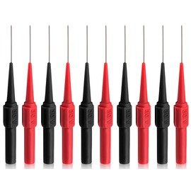 Lhbwhiz Pack of 10 Test Probes, Measuring Tips for Multimeter, Removable Piercing Test Tip, Needle Banana Plug Probe, Cable Test Probe, Test Lead, Insulation Piercing, for Professional Measurement