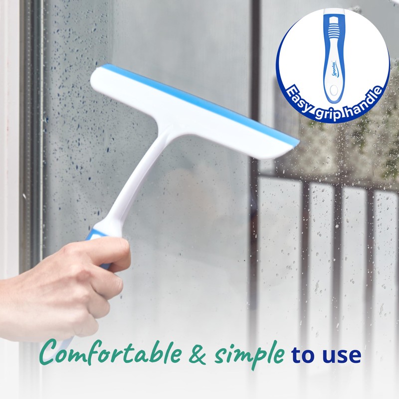 Spontex Squeegee - Multi-Purpose Shower & Window Squeegee for Glass,